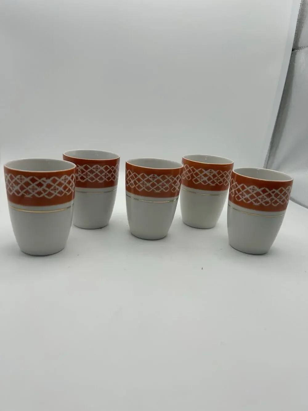 Cawa Cups, Saki Cups. Vintage Japanese Kutani Ware.